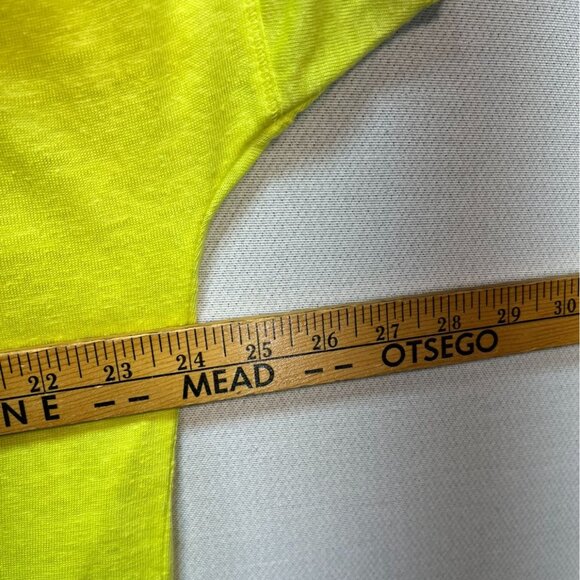 Chicos Womens Loose T-Shirt Size 4 Yellow Short Sleeve Crew Neck Pullover Casual - Picture 8 of 12